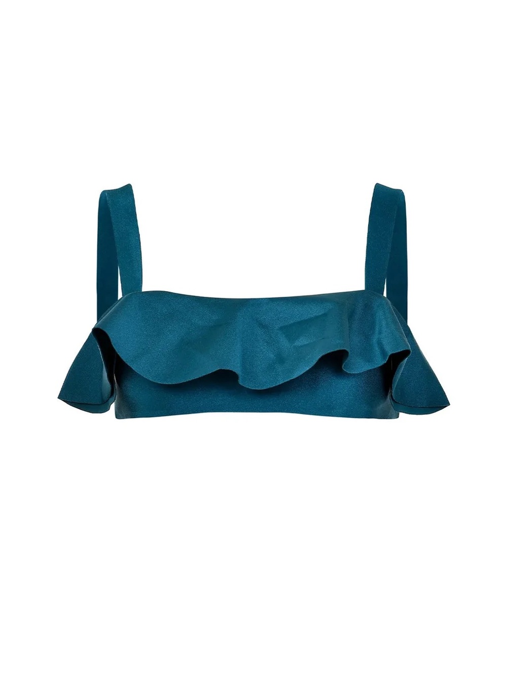 Ancora Teal Ruffle Bikini Top - Swim